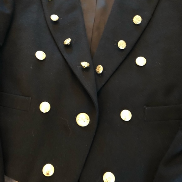 Vintage Canadian Black Wool Military Jacket - Chest 40 - Unisex -Short Tuxedo - Picture 3 of 14